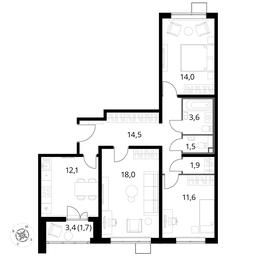 3-BD Apartment Sale, 78.7平方米 at Pervyi Lermontovskiy, zhiloy kompleks 1-y Lermontovskiy, Lyubertsy, Moscow Region, Russia #3 3-BD Apartment Sale, 78.7平方米 at Pervyi Lermontovskiy, zhiloy kompleks 1-y Lermontovskiy, Lyubertsy, Moscow Region, Russia #3