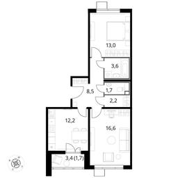 2-BD Apartment Sale, 59.7平方米 at Pervyi Lermontovskiy, zhiloy kompleks 1-y Lermontovskiy, Lyubertsy, Moscow Region, Russia #3 2-BD Apartment Sale, 59.7平方米 at Pervyi Lermontovskiy, zhiloy kompleks 1-y Lermontovskiy, Lyubertsy, Moscow Region, Russia #3