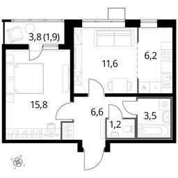 2-BD Apartment Sale, 46.8平方米 at Pervyi Lermontovskiy, zhiloy kompleks 1-y Lermontovskiy, Lyubertsy, Moscow Region, Russia #3 2-BD Apartment Sale, 46.8平方米 at Pervyi Lermontovskiy, zhiloy kompleks 1-y Lermontovskiy, Lyubertsy, Moscow Region, Russia #3