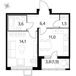 1-BD Apartment Sale, 38.2平方米 at Pervyi Lermontovskiy, zhiloy kompleks 1-y Lermontovskiy, Lyubertsy, Moscow Region, Russia #3 1-BD Apartment Sale, 38.2平方米 at Pervyi Lermontovskiy, zhiloy kompleks 1-y Lermontovskiy, Lyubertsy, Moscow Region, Russia #3