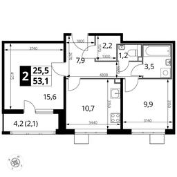 2-BD Apartment Sale, 53.2 sq. m. at Pervyi Lermontovskiy, zhiloy kompleks 1-y Lermontovskiy, Lyubertsy, Moscow Region, Russia #2 2-BD Apartment Sale, 53.2 sq. m. at Pervyi Lermontovskiy, zhiloy kompleks 1-y Lermontovskiy, Lyubertsy, Moscow Region, Russia #2