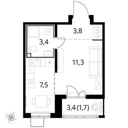 Apartment Sale, 27.6平方米 at Pervyi Lermontovskiy, zhiloy kompleks 1-y Lermontovskiy, Lyubertsy, Moscow Region, Russia #3 Apartment Sale, 27.6平方米 at Pervyi Lermontovskiy, zhiloy kompleks 1-y Lermontovskiy, Lyubertsy, Moscow Region, Russia #3