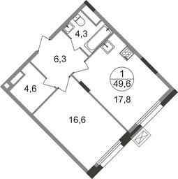 Apartment Sale, 49.6平方米 at Rezidentsii Skolkovo, Kashtanovaya ulitsa, 1, rabochiy posyolok Zarechye, Odintsovskiy City District, Moscow Region, Russia #2 Apartment Sale, 49.6平方米 at Rezidentsii Skolkovo, Kashtanovaya ulitsa, 1, rabochiy posyolok Zarechye, Odintsovskiy City District, Moscow Region, Russia #2