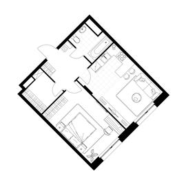 Apartment Sale, 49.6平方米 at Rezidentsii Skolkovo, Kashtanovaya ulitsa, 1, rabochiy posyolok Zarechye, Odintsovskiy City District, Moscow Region, Russia #4