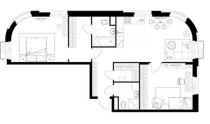 2-BD Apartment Sale, 80.8 sq. m. at Rezidentsii Skolkovo, Kashtanovaya ulitsa, 1, rabochiy posyolok Zarechye, Odintsovskiy City District, Moscow Region, Russia #4