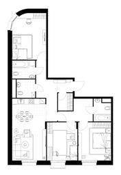 3-BD Apartment Sale, 105.7 sq. m. at Rezidentsii Skolkovo, Kashtanovaya ulitsa, 1, rabochiy posyolok Zarechye, Odintsovskiy City District, Moscow Region, Russia #4