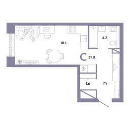 Apartment Sale, 31.8 sq. m. at Strana.Zarechnaja, Ilovayskaya Street, Moscow, Russia #2