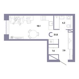 Apartment Sale, 31.8 sq. m. at Strana.Zarechnaja, Ilovayskaya Street, Moscow, Russia #3