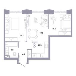 2-BD Apartment Sale, 50.3平方米 at Strana.Zarechnaja, Ilovayskaya Street, Moscow, Russia #3 2-BD Apartment Sale, 50.3平方米 at Strana.Zarechnaja, Ilovayskaya Street, Moscow, Russia #3