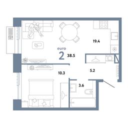 1-BD Apartment Sale, 38.5 sq. m. at Strana.Zarechnaja, Ilovayskaya Street, Moscow, Russia #3 1-BD Apartment Sale, 38.5 sq. m. at Strana.Zarechnaja, Ilovayskaya Street, Moscow, Russia #3