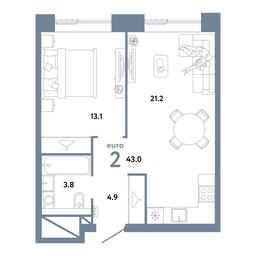 Продажа 1-комн. квартиры, 43 м² в ЖК «Страна.Заречная», Иловайская улица, Москва, Россия #3