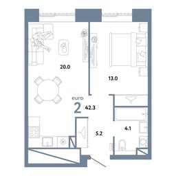 1-BD Apartment Sale, 42.3 sq. m. at Strana.Zarechnaja, Ilovayskaya Street, Moscow, Russia #2 1-BD Apartment Sale, 42.3 sq. m. at Strana.Zarechnaja, Ilovayskaya Street, Moscow, Russia #2
