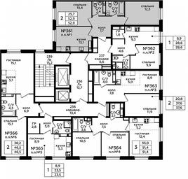 1-BD Apartment Sale, 52.4 sq. m. at Eko Bunino, prospekt Kuprina, 34к1, Sosenskoye Settlement, Moscow, Russia #4