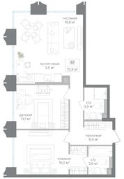 2-BD Apartment Sale, 70.9 sq. m. at Petrovskiy Park II, Stary Petrovsko-Razumovsky Drive, 1/23, Moscow, Russia #3