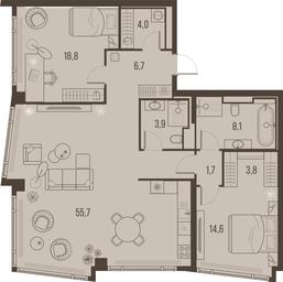 2-BD Apartment Sale, 119.4平方米 at High Life, Letnikovskaya Street, 11/10с1, Moscow, Russia #3