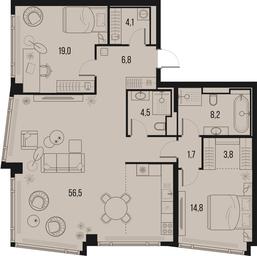 2-BD Apartment Sale, 119.4平方米 at High Life, Letnikovskaya Street, 11/10с1, Moscow, Russia #4