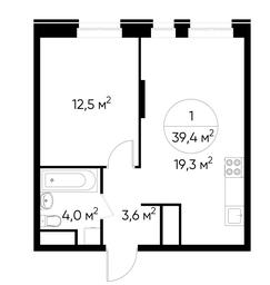 Apartment Sale, 39.4 sq. m. at Pervyi Moskovskiy, ulitsa Bianki, 1, Moskovskiy, Moscow, Russia #2 Apartment Sale, 39.4 sq. m. at Pervyi Moskovskiy, ulitsa Bianki, 1, Moskovskiy, Moscow, Russia #2