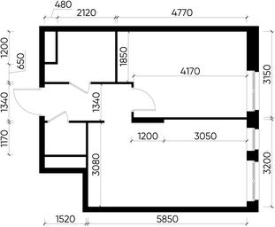Apartment Sale, 42.9 sq. m. at Pervyi Moskovskiy, ulitsa Bianki, 1, Moskovskiy, Moscow, Russia #3