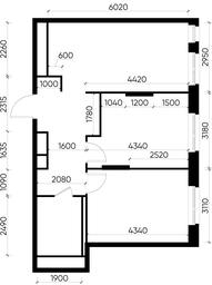 2-BD Apartment Sale, 58.1平方米 at Pervyi Moskovskiy, ulitsa Bianki, 1, Moskovskiy, Moscow, Russia #4