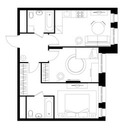 2-BD Apartment Sale, 56.8平方米 at Pervyi Moskovskiy, ulitsa Bianki, 1, Moskovskiy, Moscow, Russia #3 2-BD Apartment Sale, 56.8平方米 at Pervyi Moskovskiy, ulitsa Bianki, 1, Moskovskiy, Moscow, Russia #3