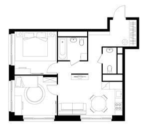 2-BD Apartment Sale, 57.4平方米 at Pervyi Moskovskiy, ulitsa Bianki, 1, Moskovskiy, Moscow, Russia #3