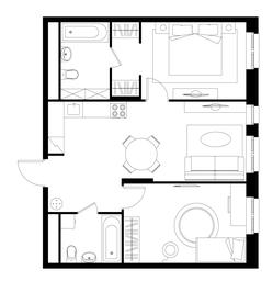 2-BD Apartment Sale, 63.8 sq. m. at Pervyi Moskovskiy, ulitsa Bianki, 1, Moskovskiy, Moscow, Russia #3 2-BD Apartment Sale, 63.8 sq. m. at Pervyi Moskovskiy, ulitsa Bianki, 1, Moskovskiy, Moscow, Russia #3
