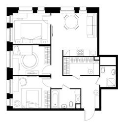 3-BD Apartment Sale, 75平方米 at Pervyi Moskovskiy, ulitsa Bianki, 1, Moskovskiy, Moscow, Russia #3