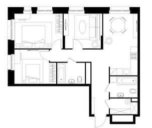 3-BD Apartment Sale, 72.6平方米 at Pervyi Moskovskiy, ulitsa Bianki, 1, Moskovskiy, Moscow, Russia #3 3-BD Apartment Sale, 72.6平方米 at Pervyi Moskovskiy, ulitsa Bianki, 1, Moskovskiy, Moscow, Russia #3