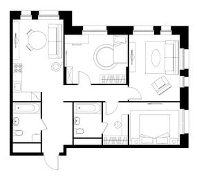 3-BD Apartment Sale, 80.3平方米 at Pervyi Moskovskiy, ulitsa Bianki, 1, Moskovskiy, Moscow, Russia #3 3-BD Apartment Sale, 80.3平方米 at Pervyi Moskovskiy, ulitsa Bianki, 1, Moskovskiy, Moscow, Russia #3