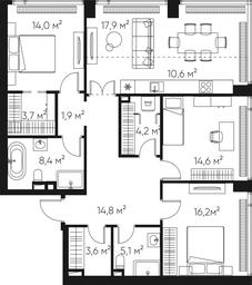 3-BD Apartment Sale, 116.8平方米 at High Life, Letnikovskaya Street, 11/10с1, Moscow, Russia #2 3-BD Apartment Sale, 116.8平方米 at High Life, Letnikovskaya Street, 11/10с1, Moscow, Russia #2