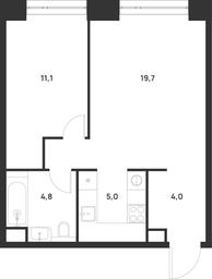1-BD Apartment Sale, 44.6 sq. m. at Voice Towers, 1st Grayvoronovsky Drive, Moscow, Russia #3 1-BD Apartment Sale, 44.6 sq. m. at Voice Towers, 1st Grayvoronovsky Drive, Moscow, Russia #3