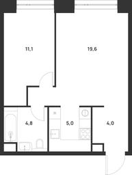 1-BD Apartment Sale, 44.5平方米 at Voice Towers, 1st Grayvoronovsky Drive, Moscow, Russia #3 1-BD Apartment Sale, 44.5平方米 at Voice Towers, 1st Grayvoronovsky Drive, Moscow, Russia #3