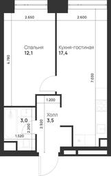 1-BD Apartment Sale, 36平方米 at Voice Towers, 1st Grayvoronovsky Drive, Moscow, Russia #4