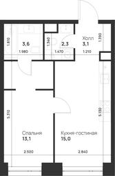 1-BD Apartment Sale, 37.1平方米 at Voice Towers, 1st Grayvoronovsky Drive, Moscow, Russia #4