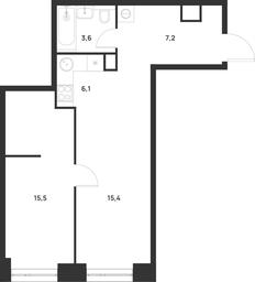 1-BD Apartment Sale, 47.9平方米 at Voice Towers, 1st Grayvoronovsky Drive, Moscow, Russia #3 1-BD Apartment Sale, 47.9平方米 at Voice Towers, 1st Grayvoronovsky Drive, Moscow, Russia #3