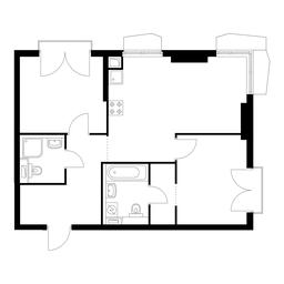 2-BD Apartment Sale, 60 sq. m. at Holland Park, Volokolamskoye Highway, 71/13к1, Moscow, Russia #3