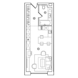 Apartment Sale, 40.2 sq. m. at RED7, Akademika Sakharova Avenue, 11, Moscow, Russia #3 Apartment Sale, 40.2 sq. m. at RED7, Akademika Sakharova Avenue, 11, Moscow, Russia #3