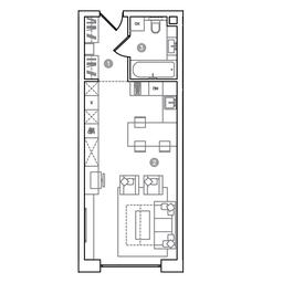 Apartment Sale, 40.5 sq. m. at RED7, Akademika Sakharova Avenue, 11, Moscow, Russia #3 Apartment Sale, 40.5 sq. m. at RED7, Akademika Sakharova Avenue, 11, Moscow, Russia #3