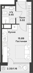 Apartment Sale, 25.7平方米 at Alia, Lyotnaya Street, 95Бк2, Moscow, Russia #3