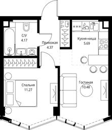 1-BD Apartment Sale, 35.98平方米 at MIRA, Mira Avenue, Moscow, Russia #4