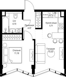 1-BD Apartment Sale, 35.78平方米 at MIRA, Mira Avenue, Moscow, Russia #4