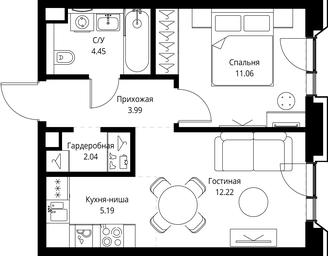 1-BD Apartment Sale, 38.95平方米 at MIRA, Mira Avenue, Moscow, Russia #3