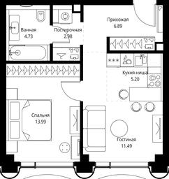 1-BD Apartment Sale, 45.28平方米 at MIRA, Mira Avenue, Moscow, Russia #3 1-BD Apartment Sale, 45.28平方米 at MIRA, Mira Avenue, Moscow, Russia #3