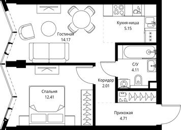1-BD Apartment Sale, 42.56平方米 at MIRA, Mira Avenue, Moscow, Russia #2 1-BD Apartment Sale, 42.56平方米 at MIRA, Mira Avenue, Moscow, Russia #2