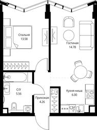1-BD Apartment Sale, 44.18 sq. m. at MIRA, Mira Avenue, Moscow, Russia #2 1-BD Apartment Sale, 44.18 sq. m. at MIRA, Mira Avenue, Moscow, Russia #2