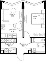 Продажа 1-комн. квартиры, 44,78 м² в ЖК «MИRA», проспект Мира, Москва, Россия #3 Продажа 1-комн. квартиры, 44,78 м² в ЖК «MИRA», проспект Мира, Москва, Россия #3