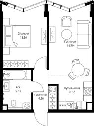1-BD Apartment Sale, 44.3平方米 at MIRA, Mira Avenue, Moscow, Russia #2 1-BD Apartment Sale, 44.3平方米 at MIRA, Mira Avenue, Moscow, Russia #2