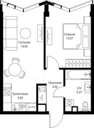 1-BD Apartment Sale, 43.65平方米 at MIRA, Mira Avenue, Moscow, Russia #2 1-BD Apartment Sale, 43.65平方米 at MIRA, Mira Avenue, Moscow, Russia #2