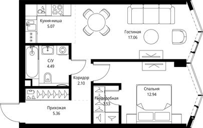 1-BD Apartment Sale, 49.55平方米 at MIRA, Mira Avenue, Moscow, Russia #2 1-BD Apartment Sale, 49.55平方米 at MIRA, Mira Avenue, Moscow, Russia #2