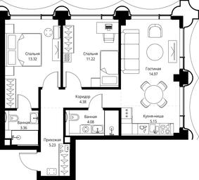 2-BD Apartment Sale, 61.71平方米 at MIRA, Mira Avenue, Moscow, Russia #3 2-BD Apartment Sale, 61.71平方米 at MIRA, Mira Avenue, Moscow, Russia #3